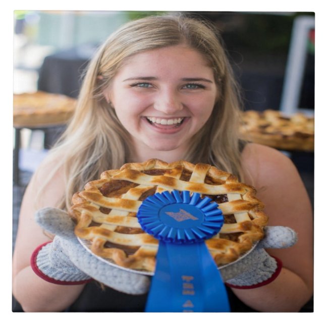 Fair Baking Contest Photo Customize Tile (Front)