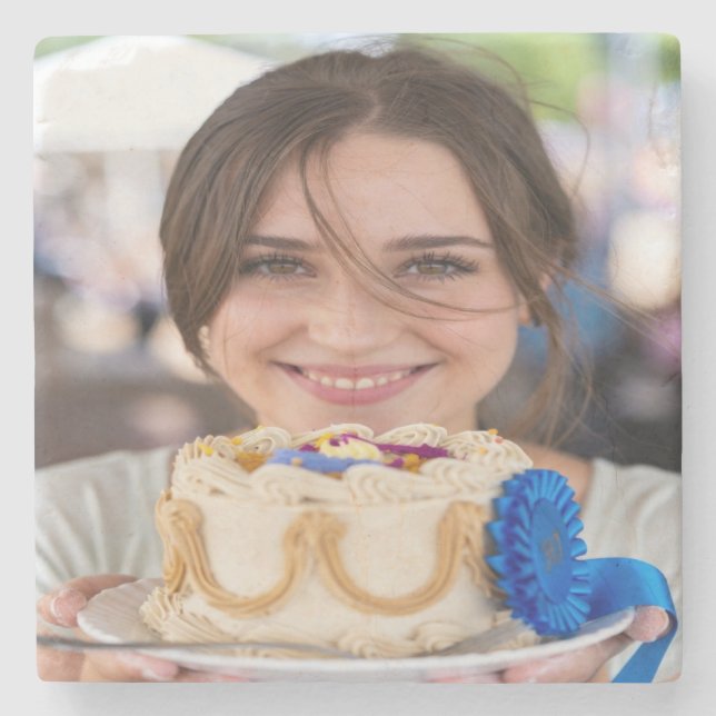 Fair Cooking Contest Photo Customize Stone Coaster (Front)