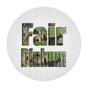 Fair Dinkum Aussie Slang Word With Kangaroos, Cutting Board