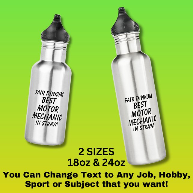 Fair Dinkum BEST MOTOR MECHANIC in Straya 532 Ml Water Bottle (Creator Uploaded)