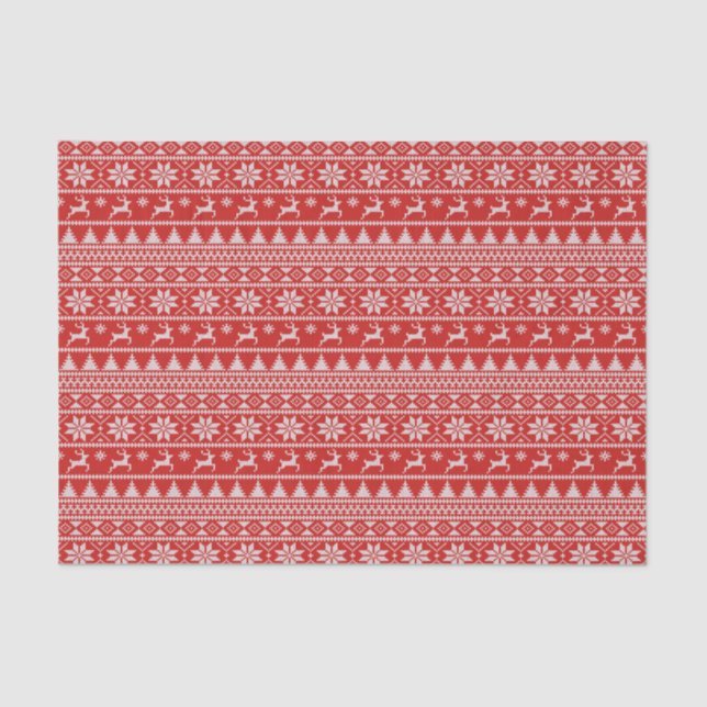 Fair Isle Christmas Tissue Paper (Front)