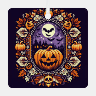 Fair Isle/Colorwork Vintage Halloween/fall Metal Tree Decoration