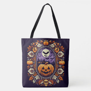 Fair Isle/Colorwork Vintage Halloween/fall Tote Bag