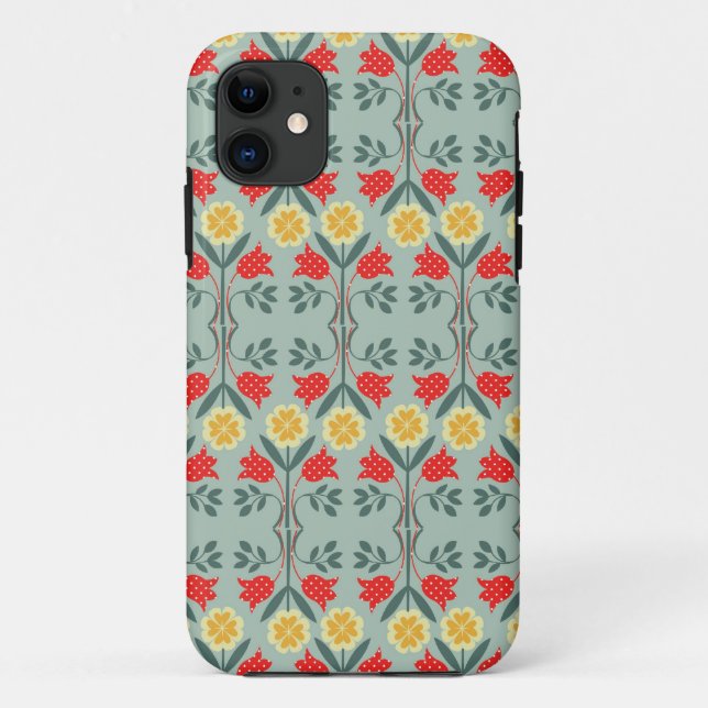 Fair isle fairisle floral rustic chic cute pattern Case-Mate iPhone case (Back)