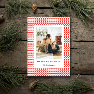 Fair Isle Festive Sweater Pattern Photo Card