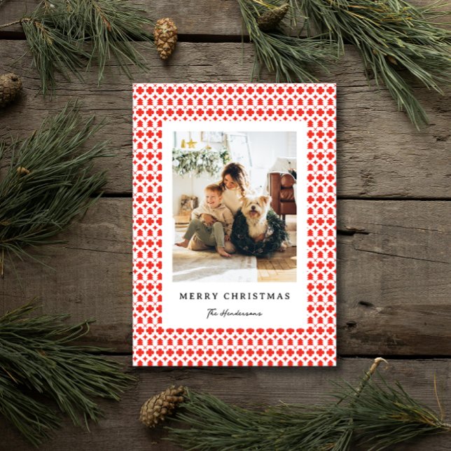 Fair Isle Festive Sweater Pattern Photo Card (Creator Uploaded)