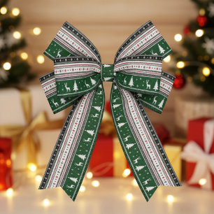 Fair Isle Holiday Knit Grosgrain Ribbon