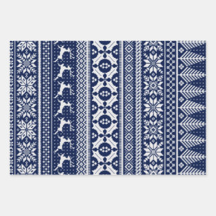 Fair Isle Knit Sweater Wrapping Paper Sheet