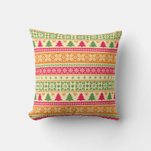 Fair Isle Style Christmas Seamless Cushion
