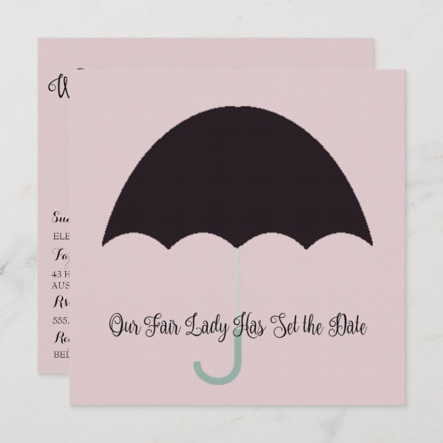 Fair Lady Baby Bridal Luncheon Shower Party Invitation (Front/Back)