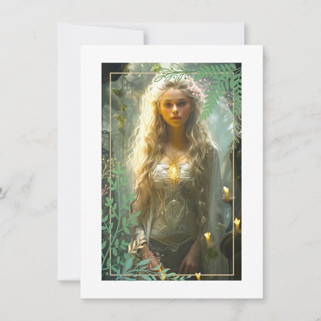 Fair Maiden Flat Note Card (Front)