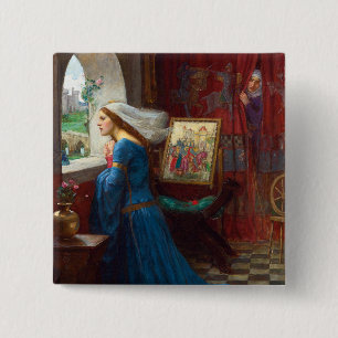 Fair Rosamund c. 1916 by John William Waterhouse 15 Cm Square Badge
