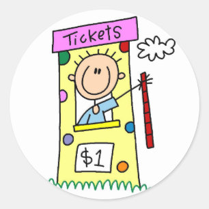 Fair Ticket Booth Tshirts and Gifts Classic Round Sticker