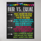 Fair Vs. Equal Classroom Poster