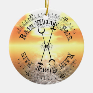 Fair Weather Barometer Sunset Christmas Pendant Ceramic Tree Decoration
