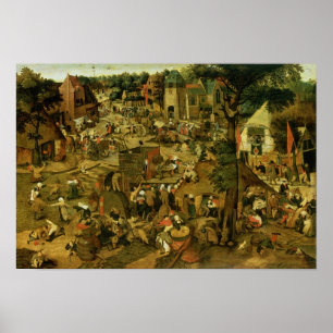Fair with a Theatrical Performance, 1562 Poster