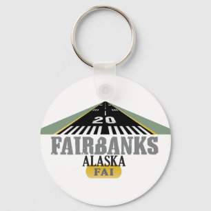 Fairbanks Alaska - Airport Runway Key Ring