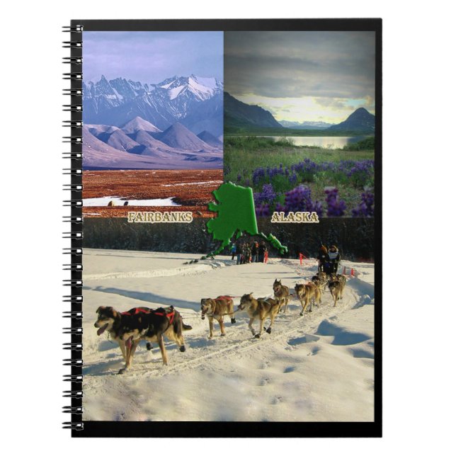 Fairbanks, Alaska Collage Notebook (Front)