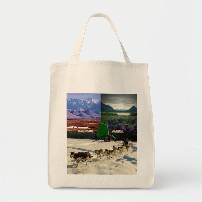 Fairbanks, Alaska Collage Tote Bag (Front)