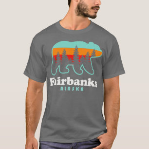 Fairbanks Alaska Vacation Travel Bear Trees T-Shirt