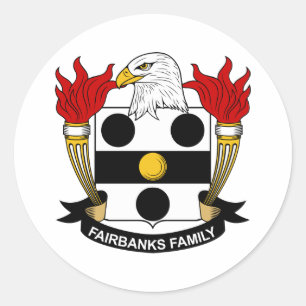Fairbanks Family Crest Classic Round Sticker