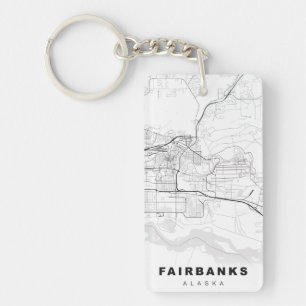 Fairbanks Map Key Ring