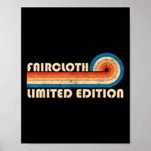 Faircloth Surname Retro Vintage 80s 90s Birthday R Poster