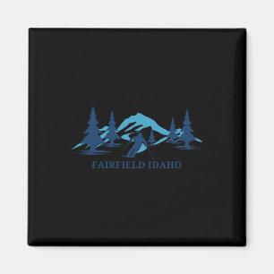 Fairfield Idaho Ski Resort Skiing Skier Magnet
