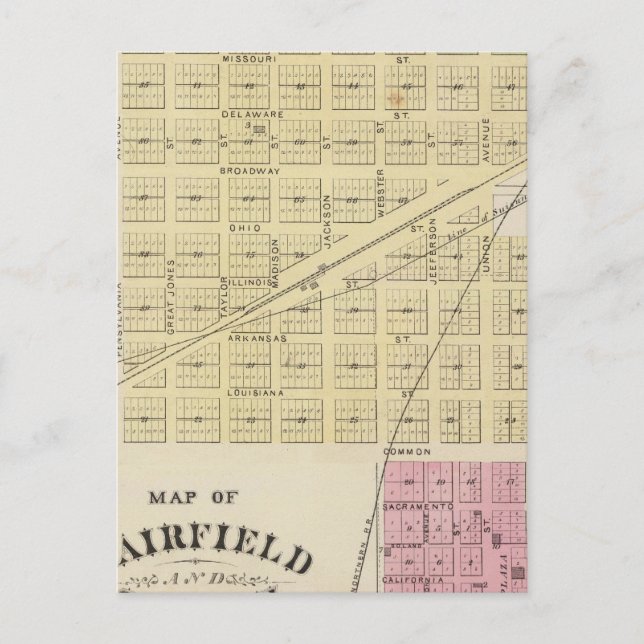 Fairfield, Suisun Postcard (Front)