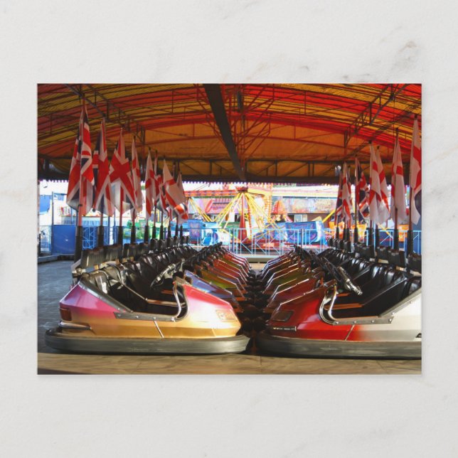 Fairground Dodgem Bumper Car Postcard (Front)