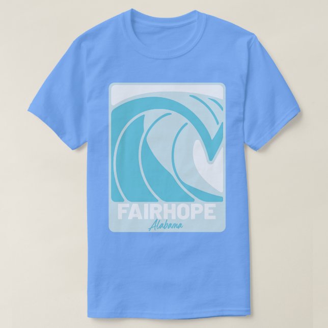 Fairhope Beach Alabama Atlantic Ocean AL Crashing  T-Shirt (Design Front)