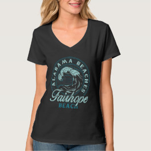 Fairhope Beach Retro Wave Circle T-Shirt