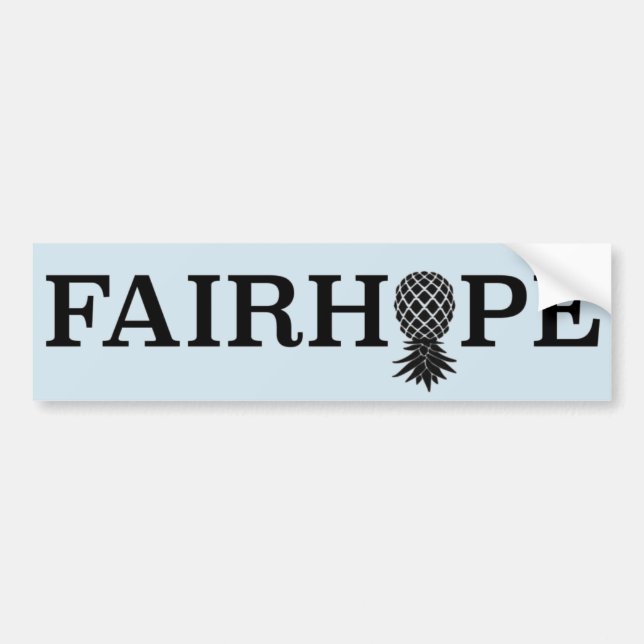 Fairhope bumper sticker - upside down pineapple (Front)