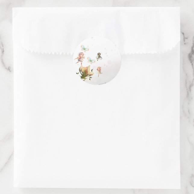 Fairies and fantasy round stickers  (Bag)