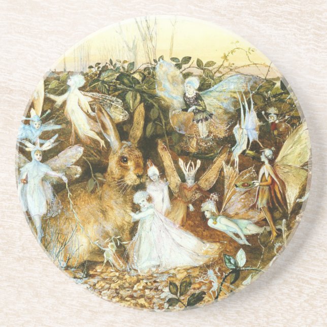 Fairies and Rabbit Coaster (Front)