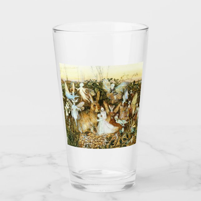 Fairies and Rabbit Glass (Front)