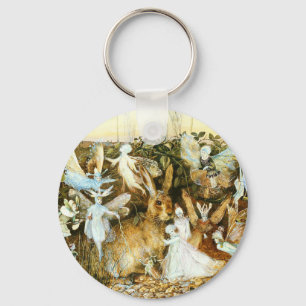 Fairies and Rabbit Key Ring