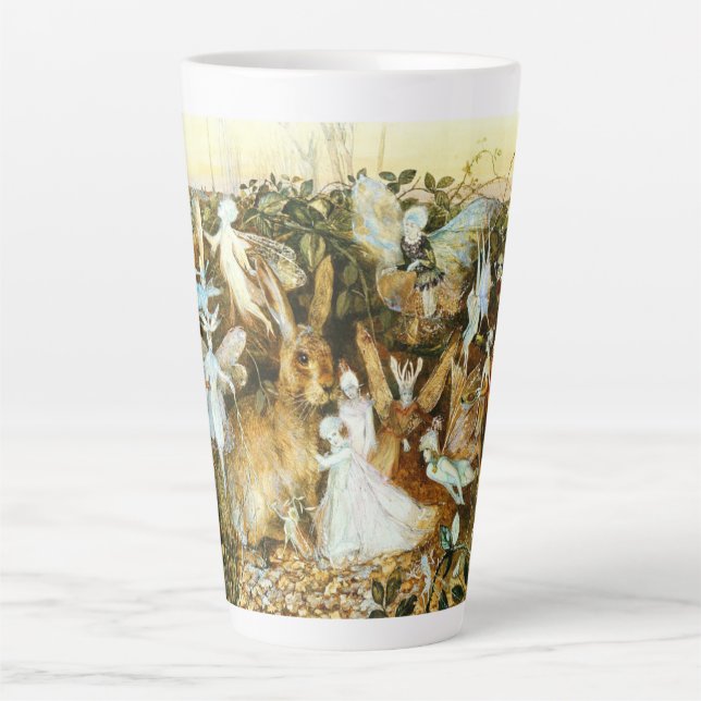 Fairies and Rabbit Latte Mug (Front)