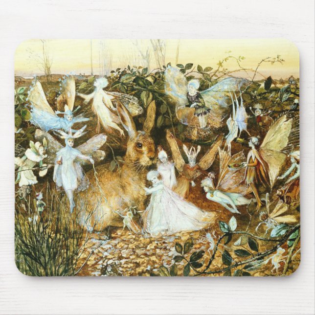 Fairies and Rabbit Mouse Pad (Front)