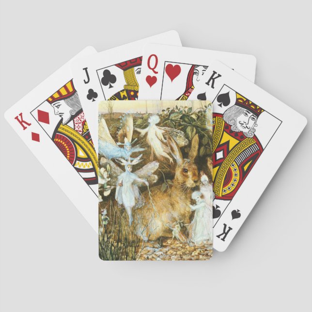 Fairies and Rabbit Playing Cards (Back)