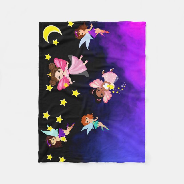 Fairies and stars  fleece blanket (Front)