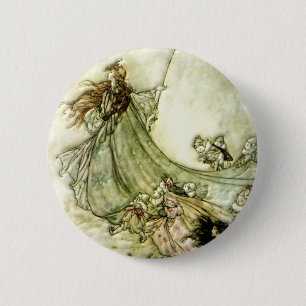 Fairies Away - Arthur Rackham 6 Cm Round Badge
