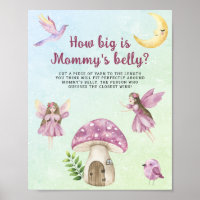 Fairies baby shower How big is mummy's belly game