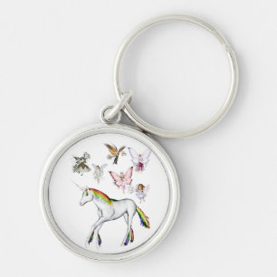 Fairies Colour the Unicorn Key Ring