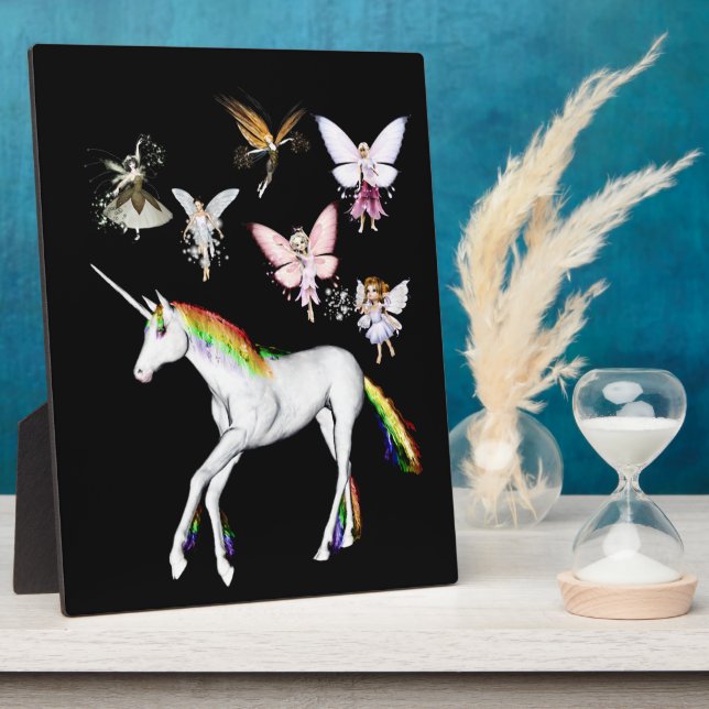Fairies Colour the Unicorn Plaque (Side)