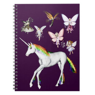 Fairies Colour the Unicorn Spiral Notebook