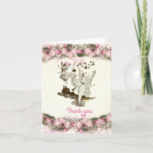 Fairies Dancing Vintage Flowers     Card