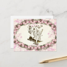 Fairies Dancing Vintage Flowers