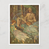 Fairies Dancing Vintage Illustration Postcard