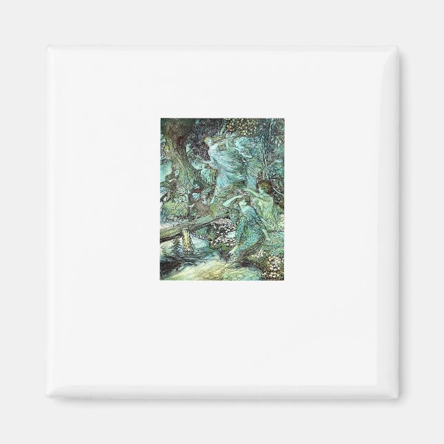 Fairies Fairycore Fashion Aesthetic Goblincore Cot Magnet (Front)